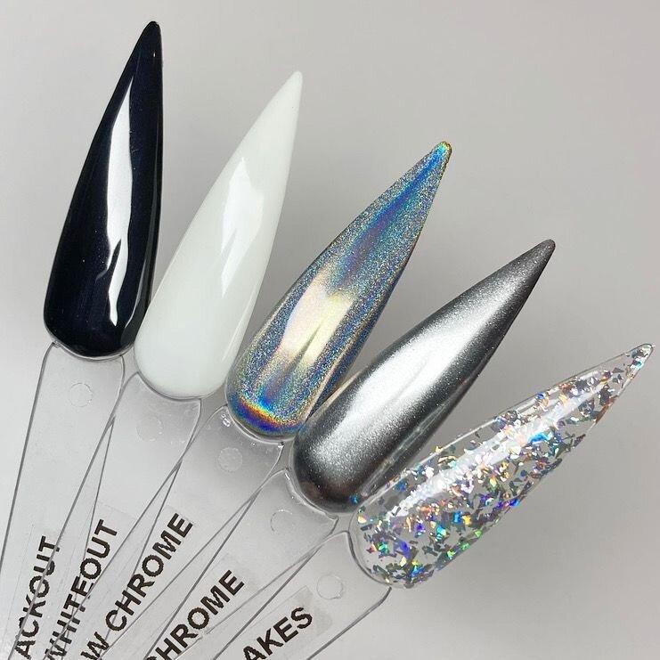 Monochrome Pigment/flakes Collection x 5