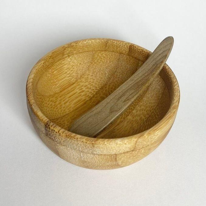 HW Bamboo Bowl & Spatula
