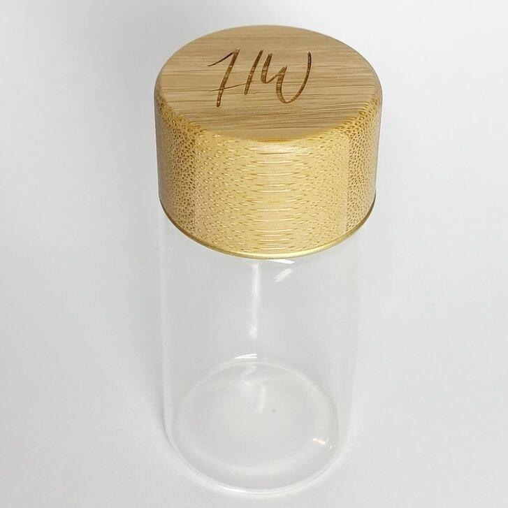 HW Glass & Bamboo Jar