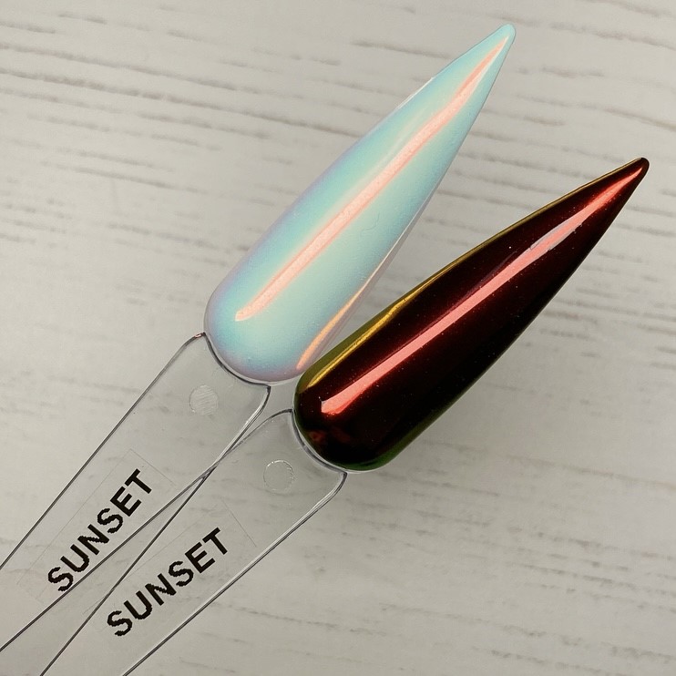 Sunset Unicorn Chrome Powder